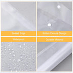 100pcs Plastic Envelopes with Snap Closure,A4 Letter Size Clear Plastic Folders for Documents,Waterproof File Folder for School,Home,Work,Office Organization