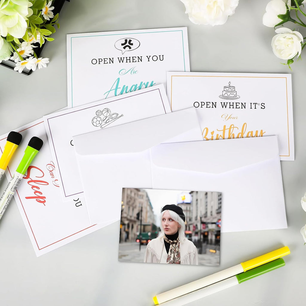 16 Pcs Open When Envelopes for College Student, Going Away College Gift Card Care Package, Open When Gift Card Envelopes for Student Daughter Girlfriend Boyfriend