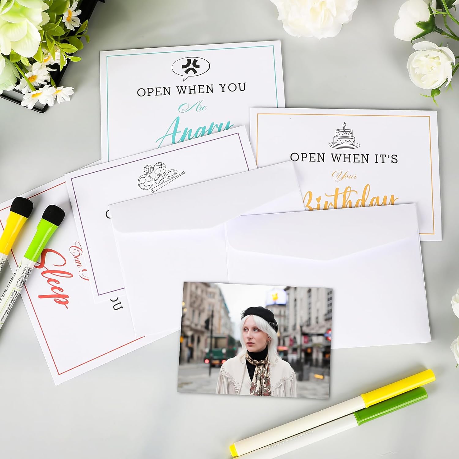 16 Pcs Open When Envelopes for College Student, Going Away College Gift Card Care Package, Open When Gift Card Envelopes for Student Daughter Girlfriend Boyfriend