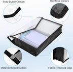 10 Pack Plastic File Folders Portable Expanding File Folder Organizer Documents Envelopes with Snap Closure, A4 Size Waterproof Transparent Pouch with Label for Business Office School