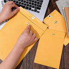 100 Pieces 3 Sizes Manilla Yellow Envelopes with Clasp Closure, Clasp Envelopes Paper for Filing, Storing Or Mailing Documents (5 x 7 Inch, 6 x 9 Inch, 9 x 12 Inch)