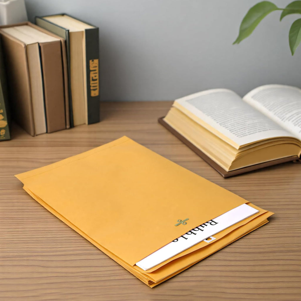 100 Pieces 3 Sizes Manilla Yellow Envelopes with Clasp Closure, Clasp Envelopes Paper for Filing, Storing Or Mailing Documents (5 x 7 Inch, 6 x 9 Inch, 9 x 12 Inch)