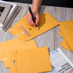 100 Pieces 3 Sizes Manilla Yellow Envelopes with Clasp Closure, Clasp Envelopes Paper for Filing, Storing Or Mailing Documents (5 x 7 Inch, 6 x 9 Inch, 9 x 12 Inch)