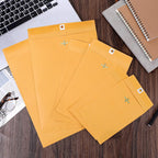 100 Pieces 3 Sizes Manilla Yellow Envelopes with Clasp Closure, Clasp Envelopes Paper for Filing, Storing Or Mailing Documents (5 x 7 Inch, 6 x 9 Inch, 9 x 12 Inch)