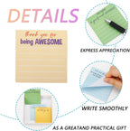 12 Pcs Employee Appreciation Sticky Notes, Thank You Gifts Bulk Note Pads, Mini Pocket Inspirational Notepads with Lines, 3x3 Inches