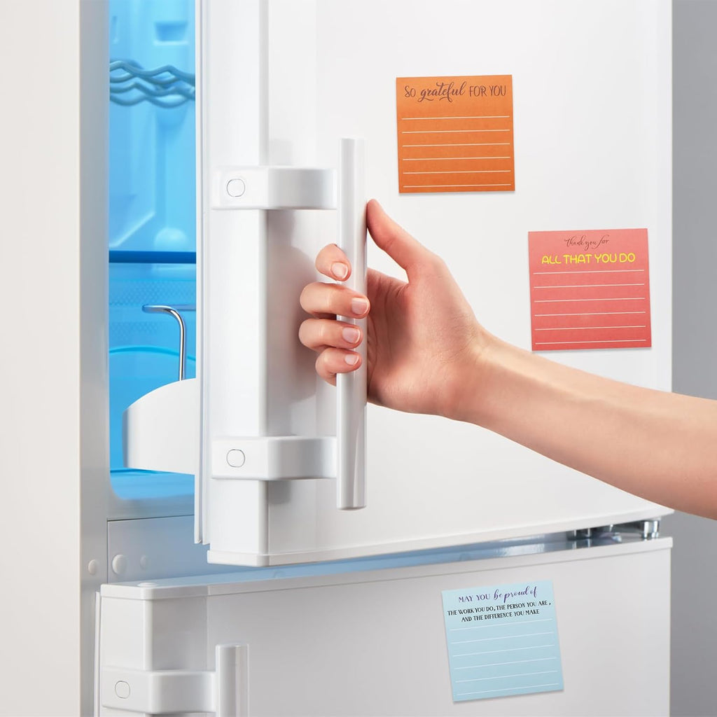 12 Pcs Employee Appreciation Sticky Notes, Thank You Gifts Bulk Note Pads, Mini Pocket Inspirational Notepads with Lines, 3x3 Inches