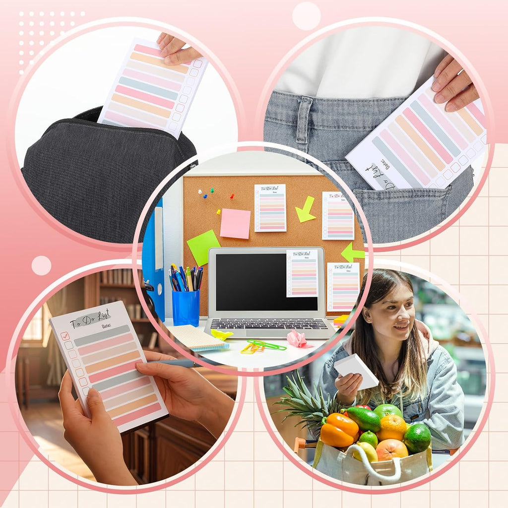 12 Packs to Do List Notepad, 600 Sheets Total – 4x6 Inch Colorful Sticky Notes for Office, Learning Places, Grocery & Daily Tasks – Fun & Practical Memo Pads for Coworkers, Friends, ADHD Organization