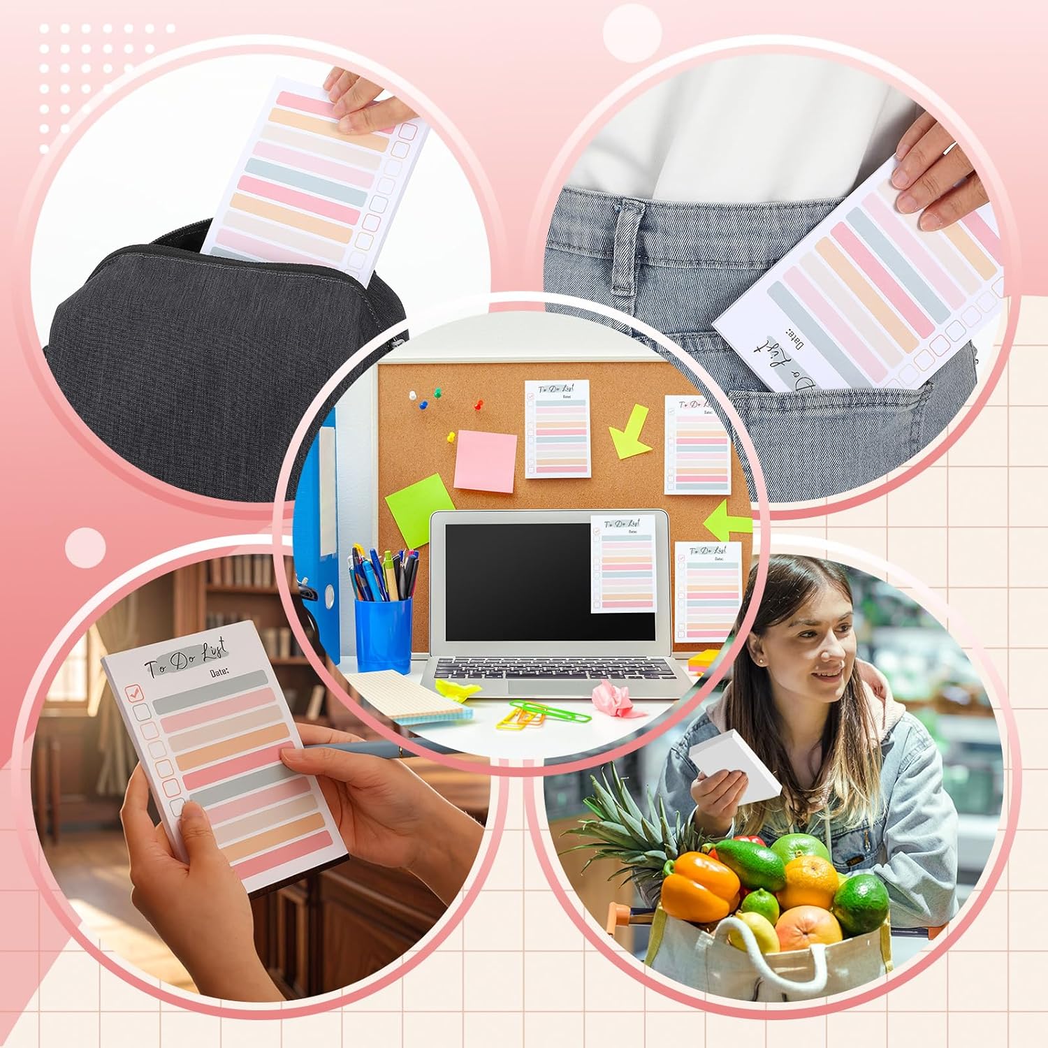 12 Packs to Do List Notepad, 600 Sheets Total – 4x6 Inch Colorful Sticky Notes for Office, Learning Places, Grocery & Daily Tasks – Fun & Practical Memo Pads for Coworkers, Friends, ADHD Organization