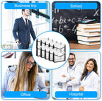 10 Pack Plastic File Folders Portable Expanding File Folder Organizer Documents Envelopes with Snap Closure, A4 Size Waterproof Transparent Pouch with Label for Business Office School