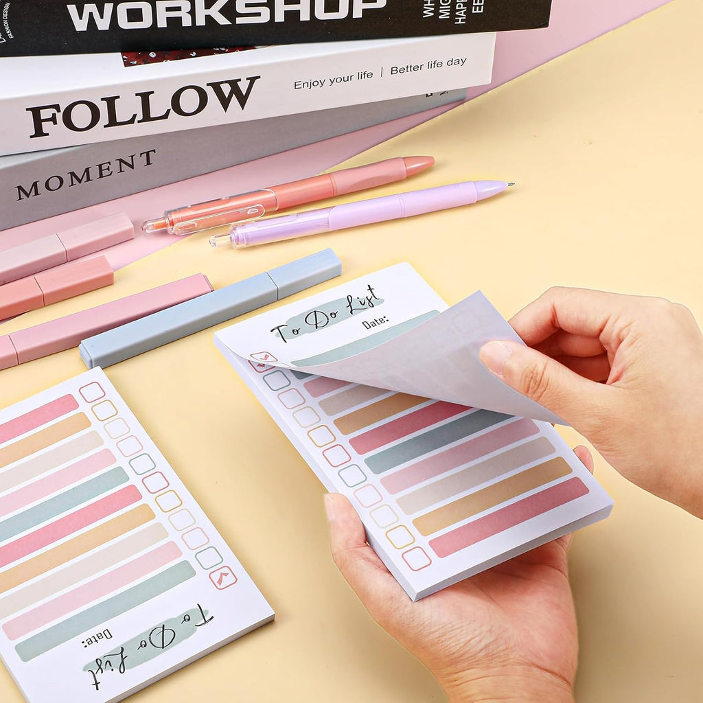 12 Packs to Do List Notepad, 600 Sheets Total – 4x6 Inch Colorful Sticky Notes for Office, Learning Places, Grocery & Daily Tasks – Fun & Practical Memo Pads for Coworkers, Friends, ADHD Organization