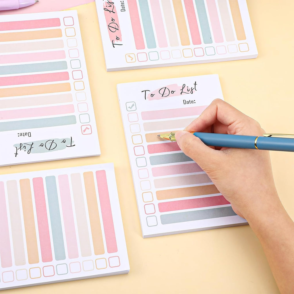 12 Packs to Do List Notepad, 600 Sheets Total – 4x6 Inch Colorful Sticky Notes for Office, Learning Places, Grocery & Daily Tasks – Fun & Practical Memo Pads for Coworkers, Friends, ADHD Organization