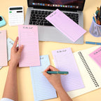 10 Pack to Do List Sticky Notes, Planner Sticky Notes with Lines, Undated to Do List Pad, 50 Sheets Each, Colorful Macaron Pastel Notepads for Office, Home (8.5 x 3.7 Inches)