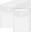 10 PCS Clear Envelope Pouch 7 X 5 Inch Clear Plastic Envelope Pouch with Snap Closure Waterproof Plastic Envelopes for Office School Documents Sticker, Photo Storage Folder, Receipt Holder