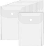 10 PCS Clear Envelope Pouch 7 X 5 Inch Clear Plastic Envelope Pouch with Snap Closure Waterproof Plastic Envelopes for Office School Documents Sticker, Photo Storage Folder, Receipt Holder
