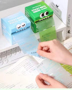 (4 Pack) Glitter Sticky Note, Cute Monster Box,105 Sheets/Roll Fun Cute Sparkle Pull-Out Memo Pads, Cute Self Adhesive Memo Pads, Transparent Glitter Sticky Notes, Small to Do List (4pcs-Cute Monster)