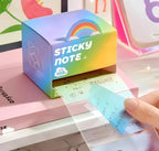 (4 Pack) Glitter Sticky Note, Cute Monster Box,105 Sheets/Roll Fun Cute Sparkle Pull-Out Memo Pads, Cute Self Adhesive Memo Pads, Transparent Glitter Sticky Notes, Small to Do List (4pcs-Cute Monster)