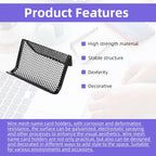 16pcs Black Metal Mesh Business Card Holder Desktop Card Holder Desk Card Holder 1pcs Clear Business Card Organizer