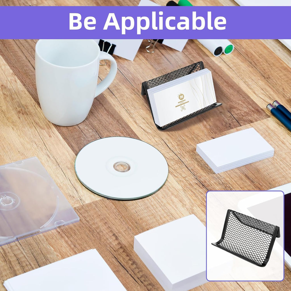 16pcs Black Metal Mesh Business Card Holder Desktop Card Holder Desk Card Holder 1pcs Clear Business Card Organizer