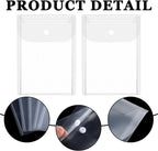 10 PCS Clear Envelope Pouch 7 X 5 Inch Clear Plastic Envelope Pouch with Snap Closure Waterproof Plastic Envelopes for Office School Documents Sticker, Photo Storage Folder, Receipt Holder
