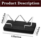 2 Pieces Personalized Business Card Holder Desk Custom Engraved Wooden Business Card Case Holder Custom Wooden Business Name Card Display Stand Postcard Holder for Office Desktop Business Card Stand 0