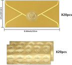 10 Pcs Invitation Envelopes,Gold Envelopes,Cash Envelopes,With Gold Stickers For Teacher's Day, Invitation，Greeting Cards，Letter Mailing(8.66 X 4.33 Inches)