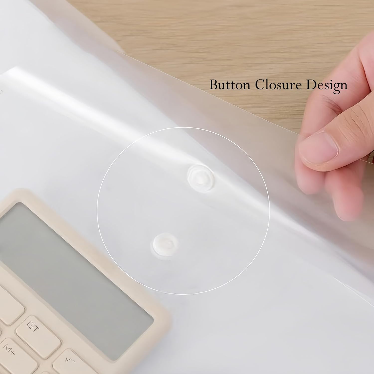 10 Pack Clear Plastic Envelope with Snap Button Closure, Rainforced Folder Document Organizer, A4 Letter Size Envelope File Storage Holder School Office Organization