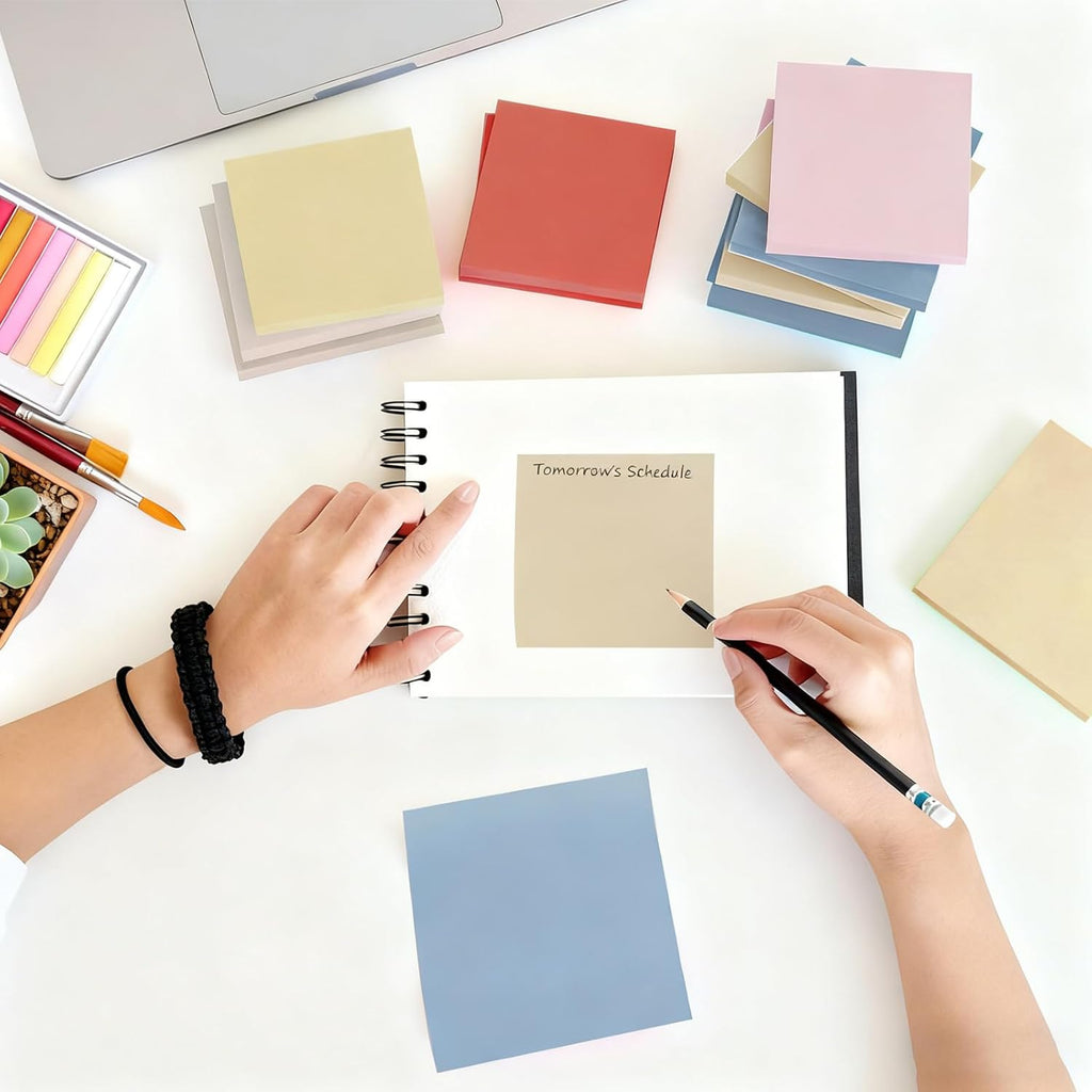 (16 Pads) Lined Sticky Notes 3x3 in Ruled Stickies Super Sticking Power Memo Pads Recyclable, Easy to Post for Home, Office, Notebook (Bright Lined)