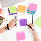 (16 Pads) Lined Sticky Notes 3x3 in Ruled Stickies Super Sticking Power Memo Pads Recyclable, Easy to Post for Home, Office, Notebook (Bright Lined)