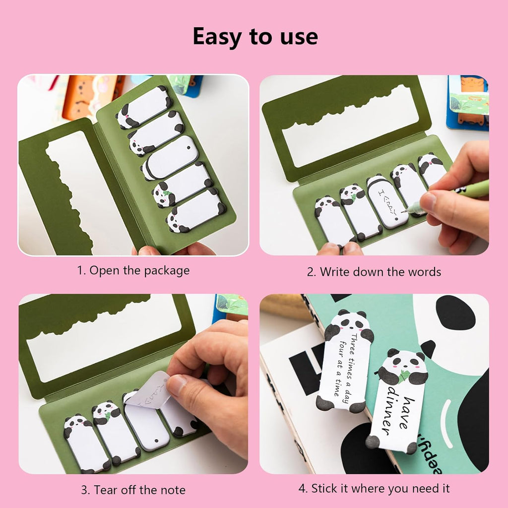 750 Mini Cute Sticky Notes Animal Sticky Notes for Teachers Classrooms Self Sticky Memo Pads Notes Page Markers Flags Home Office School Supplies