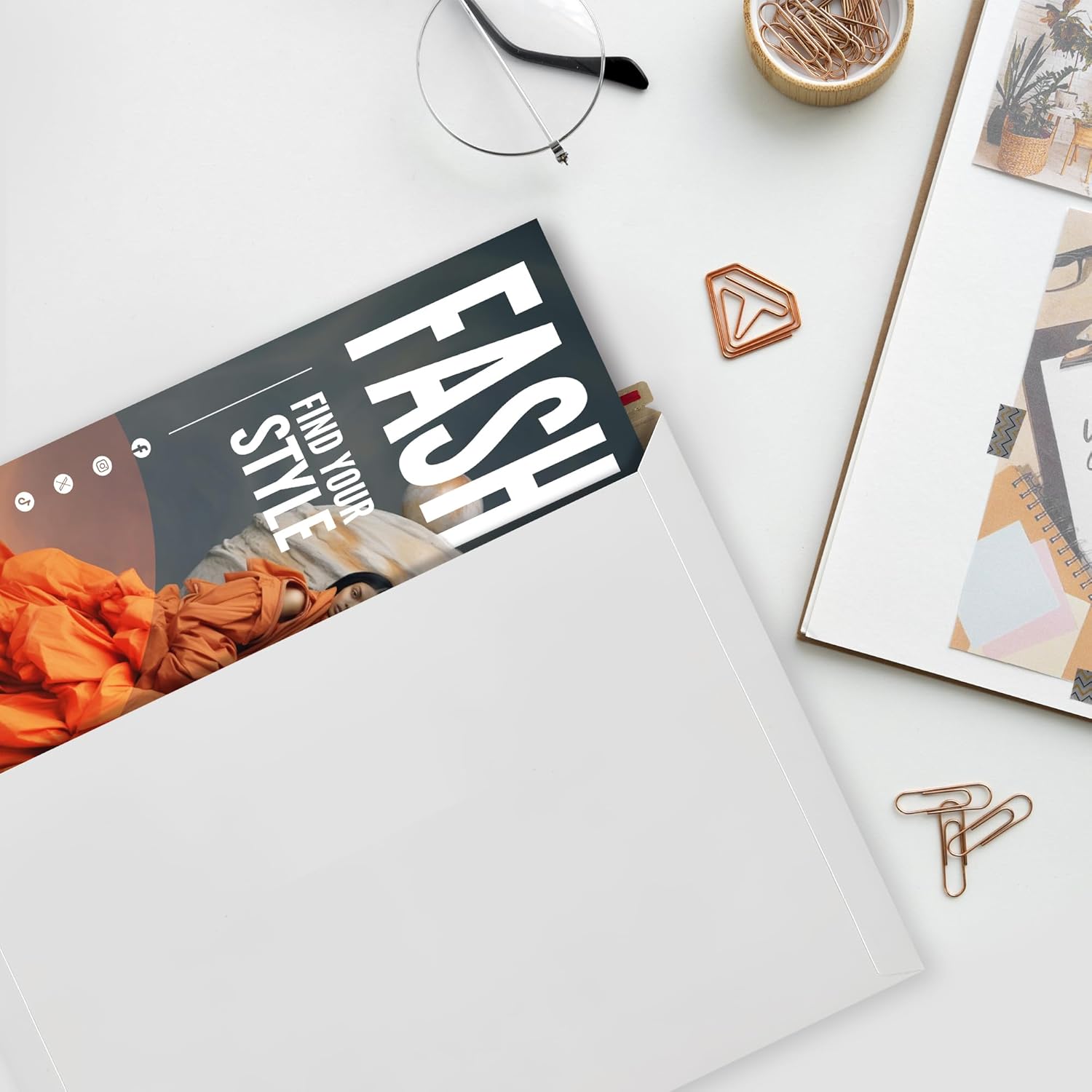 10 Pack 6x6 Inch Rigid Mailers – 420 GSM Self Seal Stay Flat Cardboard Envelopes for CDs, DVDs, Photos, Documents – Tear Strip, Do Not Bend Labels – Square Card Mailers & Shipping Envelopes (White)