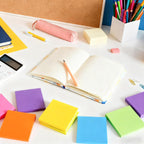 (16 Pads) Lined Sticky Notes 3x3 in Ruled Stickies Super Sticking Power Memo Pads Recyclable, Easy to Post for Home, Office, Notebook (Bright Lined)