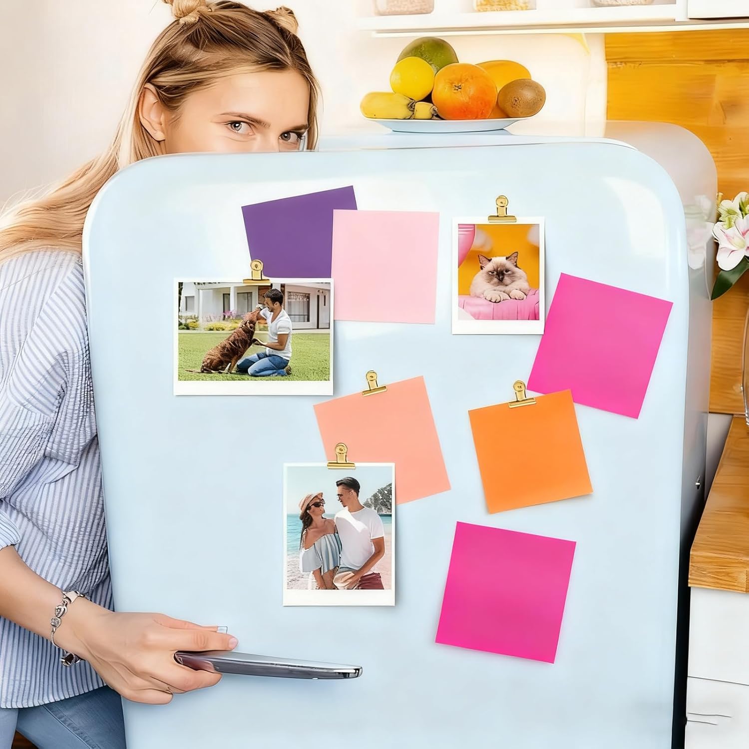 (16 Pads) Lined Sticky Notes 3x3 in Ruled Stickies Super Sticking Power Memo Pads Recyclable, Easy to Post for Home, Office, Notebook (Bright Lined)