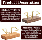 2 Pieces Personalized Business Card Holder Desk Custom Engraved Wooden Business Card Case Holder Custom Wooden Business Name Card Display Stand Postcard Holder for Office Desktop Business Card Stand 0