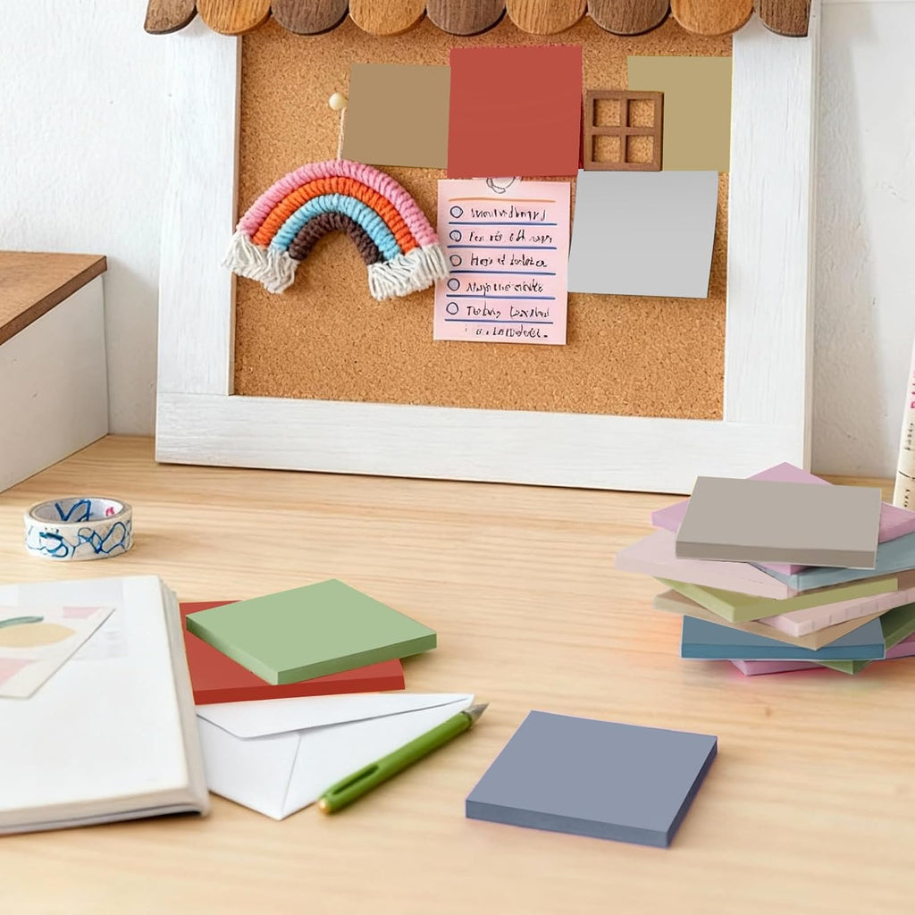 (16 Pads) Lined Sticky Notes 3x3 in Ruled Stickies Super Sticking Power Memo Pads Recyclable, Easy to Post for Home, Office, Notebook (Bright Lined)