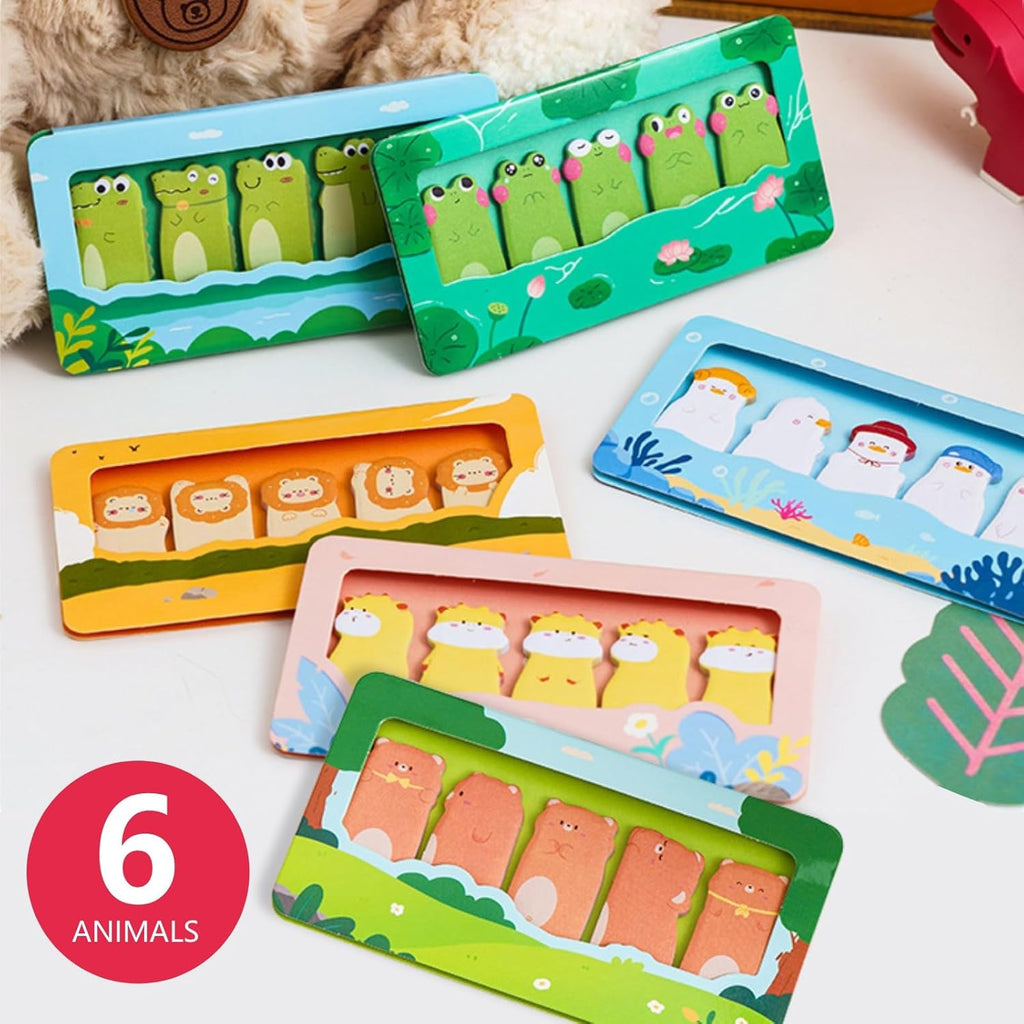 750 Mini Cute Sticky Notes Animal Sticky Notes for Teachers Classrooms Self Sticky Memo Pads Notes Page Markers Flags Home Office School Supplies