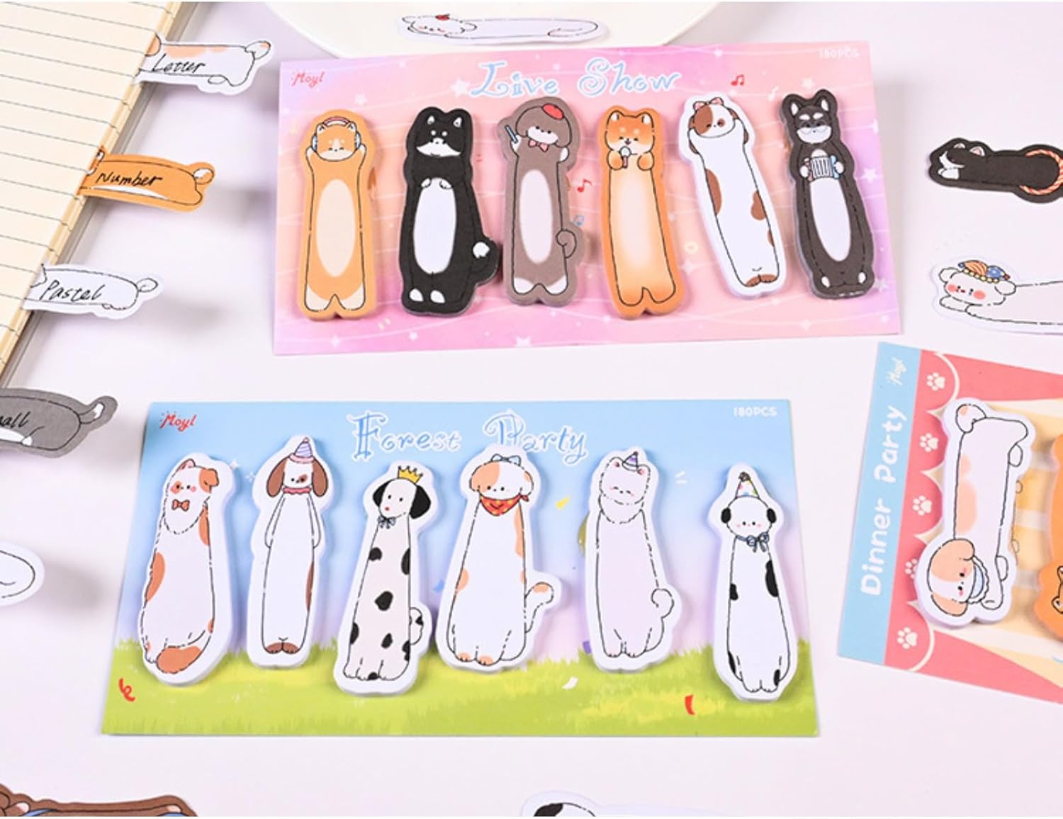 750 Mini Cute Sticky Notes Animal Sticky Notes for Teachers Classrooms Self Sticky Memo Pads Notes Page Markers Flags Home Office School Supplies