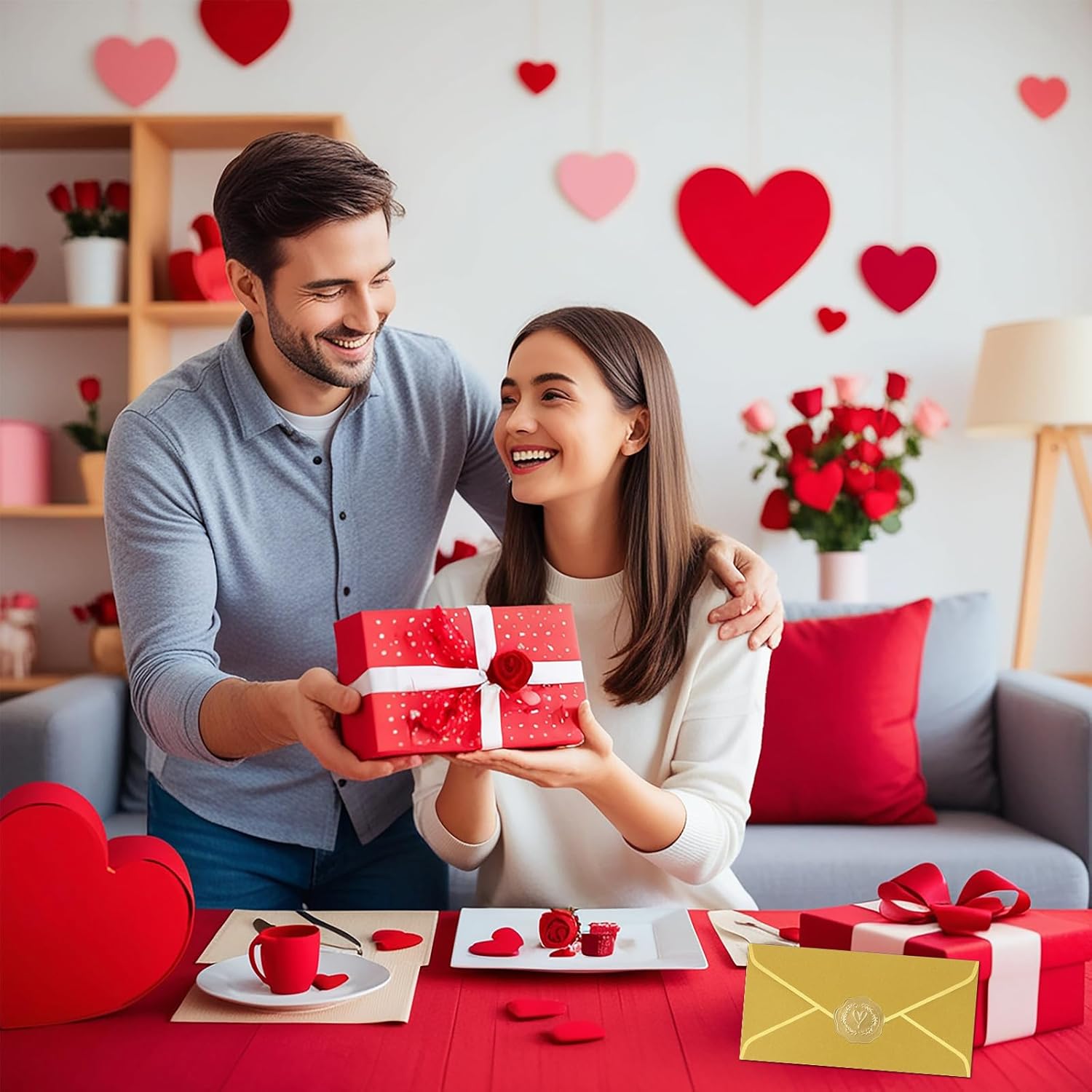 10 Pcs Invitation Envelopes,Gold Envelopes,Cash Envelopes,With Gold Stickers For Teacher's Day, Invitation，Greeting Cards，Letter Mailing(8.66 X 4.33 Inches)