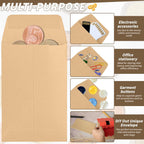 1000 Pack Small Coin Envelope 4.25x 2.5in Gold Kraft Money Envelope Small Cash Envelopes Mini Key Envelopes with Gummed Flap for Home and Office Use