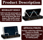 2 Pieces Personalized Business Card Holder Desk Custom Engraved Wooden Business Card Case Holder Custom Wooden Business Name Card Display Stand Postcard Holder for Office Desktop Business Card Stand 0