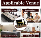 2 Pieces Personalized Business Card Holder Desk Custom Engraved Wooden Business Card Case Holder Custom Wooden Business Name Card Display Stand Postcard Holder for Office Desktop Business Card Stand 0