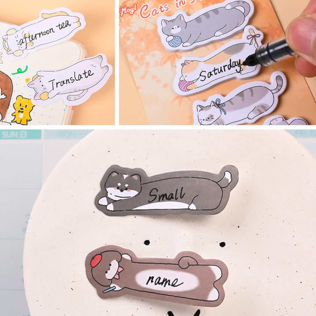 750 Mini Cute Sticky Notes Animal Sticky Notes for Teachers Classrooms Self Sticky Memo Pads Notes Page Markers Flags Home Office School Supplies