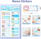 10 PCS Capybara Plastic Folders for Document, A4,Letter Size File Envelopes with Snap Closure, Decorative File Folders Cute File Folder with Name Tags Sticker Capybara Stickers for School Office