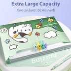 10 PCS Capybara Plastic Folders for Document, A4,Letter Size File Envelopes with Snap Closure, Decorative File Folders Cute File Folder with Name Tags Sticker Capybara Stickers for School Office