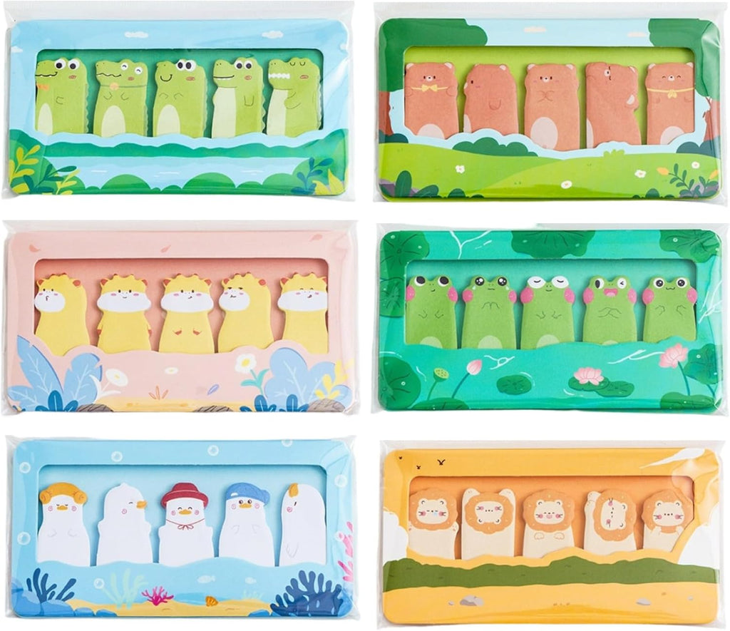 750 Mini Cute Sticky Notes Animal Sticky Notes for Teachers Classrooms Self Sticky Memo Pads Notes Page Markers Flags Home Office School Supplies