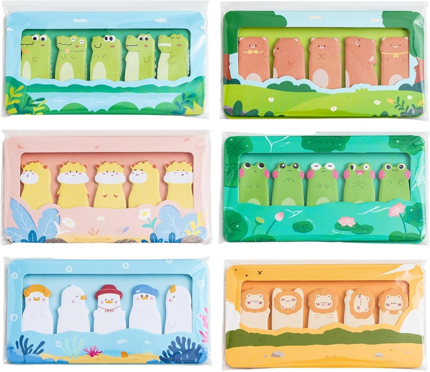 750 Mini Cute Sticky Notes Animal Sticky Notes for Teachers Classrooms Self Sticky Memo Pads Notes Page Markers Flags Home Office School Supplies