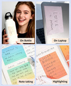 (4 Pack) Glitter Sticky Note, Cute Monster Box,105 Sheets/Roll Fun Cute Sparkle Pull-Out Memo Pads, Cute Self Adhesive Memo Pads, Transparent Glitter Sticky Notes, Small to Do List (4pcs-Cute Monster)