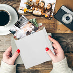 10 Pack 6x6 Inch Rigid Mailers – 420 GSM Self Seal Stay Flat Cardboard Envelopes for CDs, DVDs, Photos, Documents – Tear Strip, Do Not Bend Labels – Square Card Mailers & Shipping Envelopes (White)