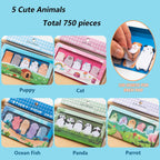 750 Mini Cute Sticky Notes Animal Sticky Notes for Teachers Classrooms Self Sticky Memo Pads Notes Page Markers Flags Home Office School Supplies