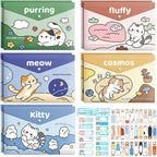 10 PCS Capybara Plastic Folders for Document, A4,Letter Size File Envelopes with Snap Closure, Decorative File Folders Cute File Folder with Name Tags Sticker Capybara Stickers for School Office