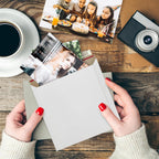 10 Pack 6x6 Inch Rigid Mailers – 420 GSM Self Seal Stay Flat Cardboard Envelopes for CDs, DVDs, Photos, Documents – Tear Strip, Do Not Bend Labels – Square Card Mailers & Shipping Envelopes (White)